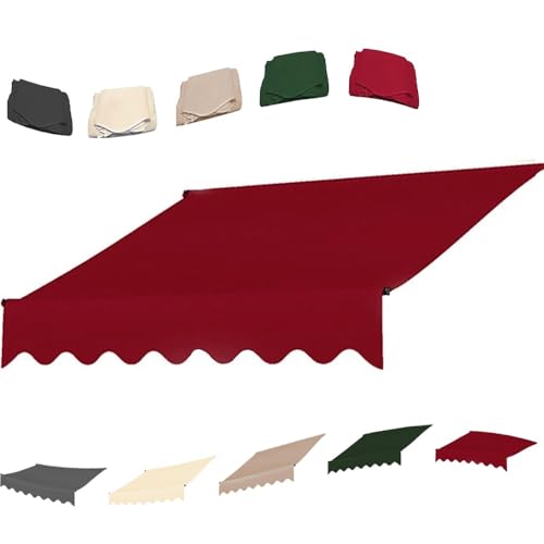 Generisch Ersatzstoff für einziehbare Markisen, 6,5 x 5 Fuß, anthrazitfarben,für den Garten, für 300 cm und 400 cm große Markisen