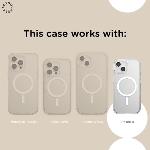 Image of PopSockets iPhone 15 Case with Round Phone Grip Compatible with MagSafe, Phone Case for iPhone 15, Wireless Charging Compatible, Harry Potter - Ravenclaw