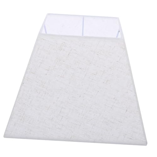 Pantalla de lámpara Cuadrada de Lino para lámpara de Mesa y de pie, diseño pequeño de Estilo Imperio de Granja, de Metal, Colgante, E27, Compatible con lámparas de Noche y de Techo.