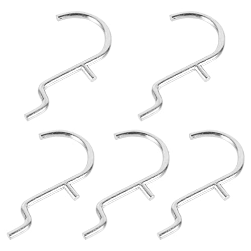 Alipis 5pcs Metal U-Shaped Pegboard Hooks Perforated Wall Display Rack Hangers Heavy Duty Industrial Storage Hooks for Workshop and Garage Organization