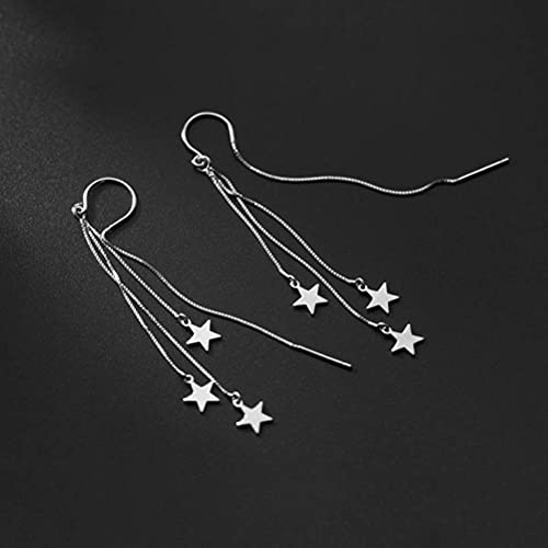 Fils d'oreilles argent S925 anti-allergie style franges - 6
