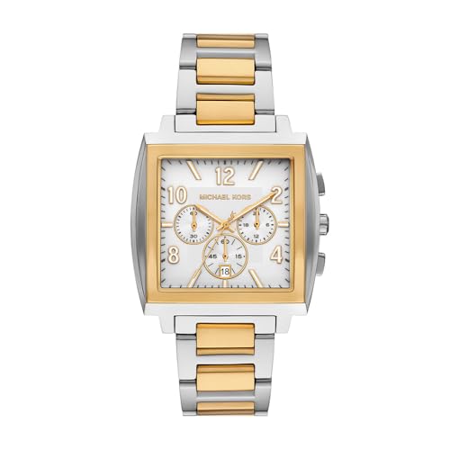 La mejor selección de Reloj Michael Kors Hombre Dorado del mes. 44 Reloj para hombre Michael Kors MK9240 Rhys de acero inoxidable en color dorado y plateado