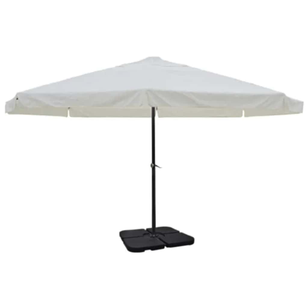 Przenośny aluminiowy parasol przeciwsłoneczny z korbą w kolorze zielonym, do ogrodu, na taras, balkon, plażę, 3,25 m wysokości, średnica m, odporny na warunki atmosferyczne, wiatroszczelny