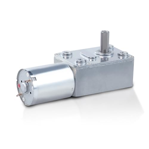 Motorreductor de CC de 12 V y 25 RPM, motorreductor de torsión con autobloqueo, minimotorreductor de turbina invertido, motor eléctrico de engranaje helicoidal de CC JGY370