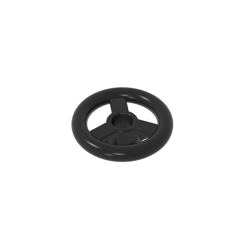 Gobricks Transportation 2X2 Small Steering Wheel 50PCS Compatible with Lego GDS-2131 Classic Bulk Toy MOC Color:Black