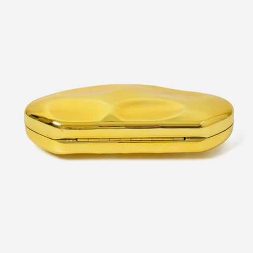 Image of Acrylic Shell Clutch Purse for Women Metallic Evening Bag Large Designer Acrylic Handbag for Wedding Party Prom