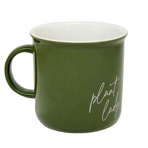 Sweet Water Decor Plant Lady Camping Mugs - 11oz Cute Coffee Mugs for Hot & Cold Drinks - Dishwasher & Microwave Safe - Ceramic Travel Mug - Ideal Tea and Espresso Mug