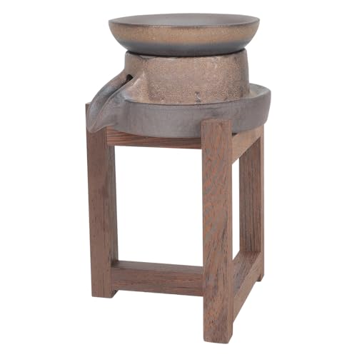 Filtre à thé céramique surface lisse et support en bois rustique - 2
