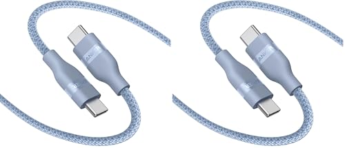 Image of Anker Nano USB C Cable, 240W Flexible Multi-Color Braided Cord, Fast Charging Type C Charger for iPhone 17 Series, MacBook Pro and More (Blue, 6ft) (Pack of 2)
