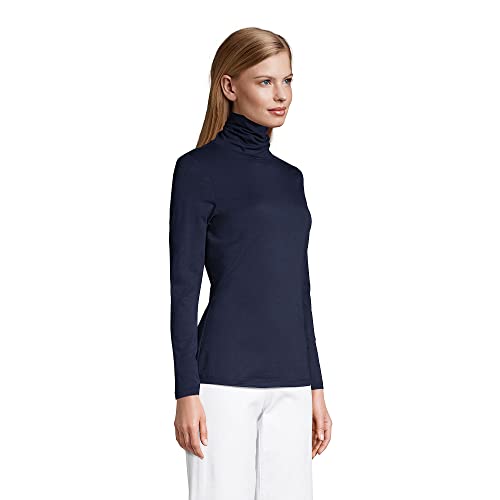 Image of Lands' End Women's Lightweight Fitted Long Sleeve Turtleneck
