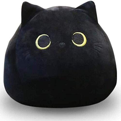 UEncounter Black Cat Stuffed Animal Plush Toy Creative Cat Shape Soft Pillow Pillow Toys Gifts Cute Stuffed Animal Dolls for Girlfriend Kids Baby Girls - 40cm/15.7in