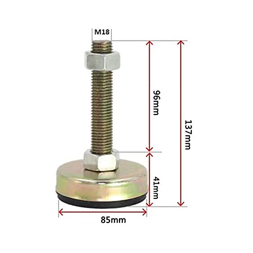12 stks Meubilair Been Liezer-instelbare Nivellering Voet Schuif Rubberen Voeten, Geschikt for Tafels, Stoelen, Kasten… - Afbeelding 6