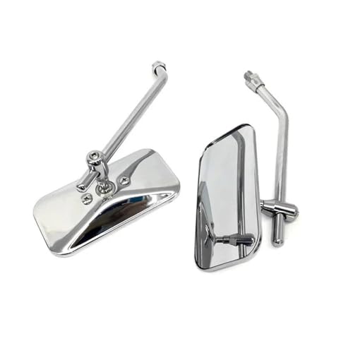 Espejos retrovisores rectangulares para moto cruiser con carcasa de acero robusto