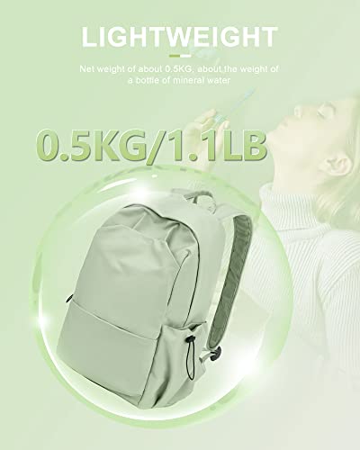 Uppack Backpack For Women Aesthetic Light Green Backpack For Men Lightweight Gym Backpack Casual Daypack Laptop Backpack College #TOP3