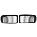 Grille Kratka z grillem z przodu kaptura kompatybilna z BMW E38 7 Seria 74 0i 740il 750il (Matowa czerń) Akcesoria zewnętrzne (Color : Black)