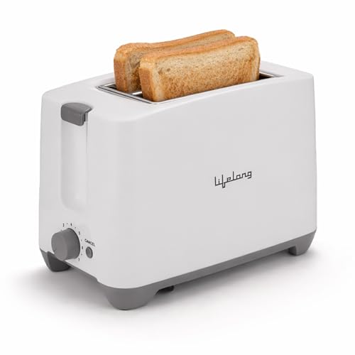 Image of Lifelong Toaster 750 Watt | Bread Toaster 2 Slice | Auto-Cut-Off | Self-Centering for Even Toasting | Removable Crumb Tray | High Rise Carriage Handle |Pop-Up Toaster | Kitchen Appliance (LLPT09)