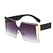Oversized Square Sunglasses Women Fashion Luxury Designer Gradient Big Frame Sun Glasses For Men 2023 Trend Colored Shades(Purple Pink)