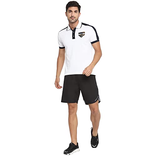 Image of OFF LIMITS Men Colourblocking Varsity Cotton Polo T- Shirt