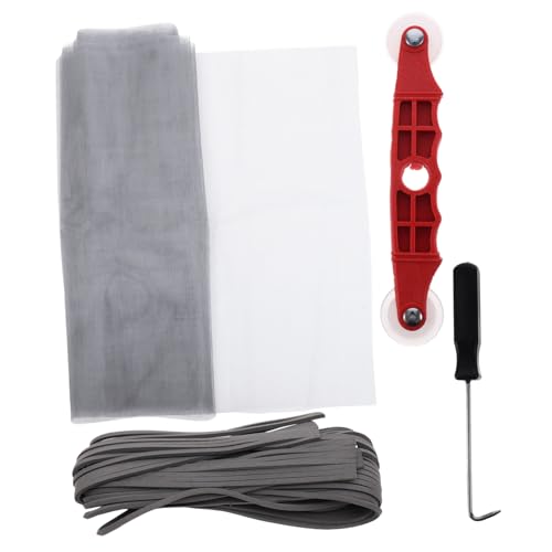 Veemoon 1set Window Screen Repair Kit Complete Mesh Installation Tool Spline Rollers and Hooks for Easy Maintenance and Window Screen Fixing