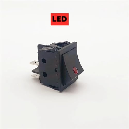Interruptor basculante KCD4 de 4 pines 2 posiciones ON-OFF con luz de ojo de gato 220V 5
