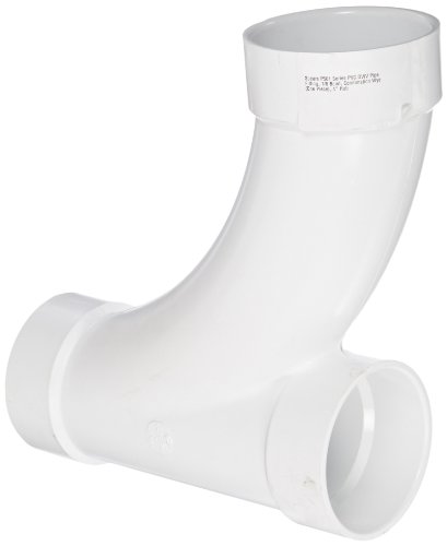 Spears P501 Series PVC DWV Pipe Fitting, 1/8 Bend, Combination Wye (One Piece), 4