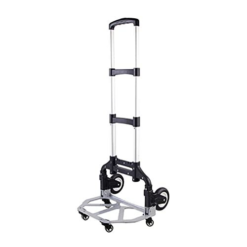 Carretilla plegable de acero portátil con ruedas de goma miniatura 1