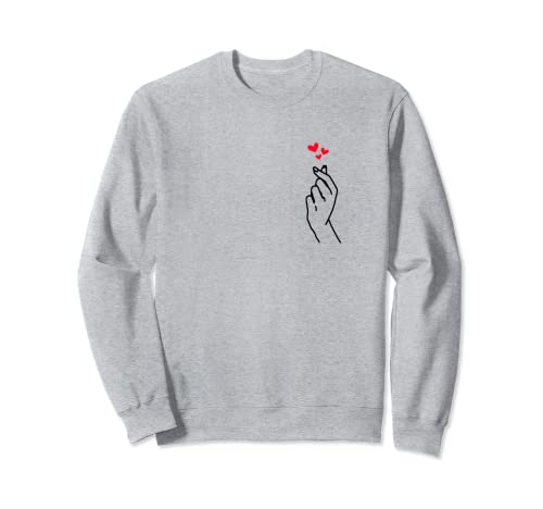 Coreano Finger Heart Kpop Love K-pop Merchandise Mujeres Merch Sudadera