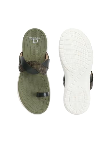 Image of Carlton London Women's Comfort Sandals | Stylish Slip on Flats with Cushioned Soles | Trendy Lightweight Durable & Comfortable Fashion Sandal for Outdoor Use