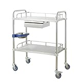 【Ruedas giratorias de 360°】El carro con ruedas está diseñado con cuatro ruedas giratorias y un práctico asa; transporta cargas pesadas con rapidez y suavidad. Además, dos ruedas bloqueables lo mantienen firme en su lugar para mayor estabilidad.