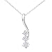 Produktbild Naava Damen-Anhänger 9 Karat 375 Weißgold rhodiniert Diamant (0,02 ct) weiß Rundschliff 46 cm PP03484W
