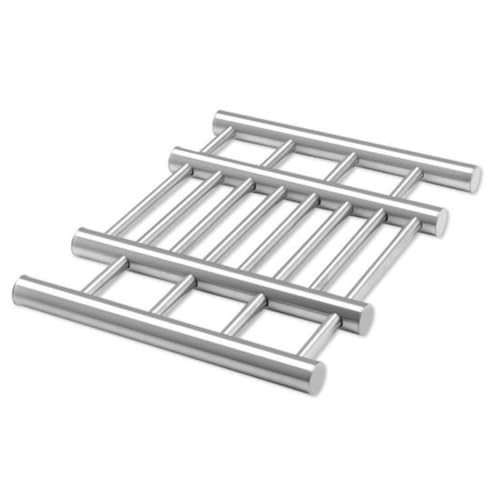 Descanso de Panela Retrátil Premium Aço Inox 18/10, Base Extensível até 30cm