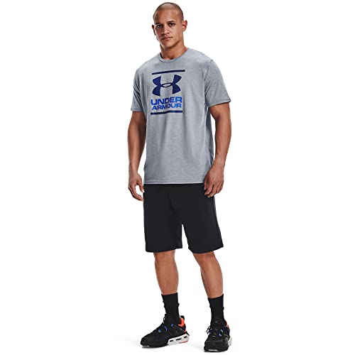 Under Armour Mens Global Foundation Short-Sleeve T-Shirt , Steel Light Heather (036)/American Blue , Medium #TOP3