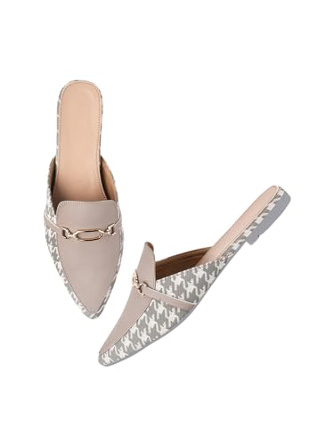 Image of TRYME Trending Stylish Buckle Bellies Soft & Comfortable Flat Mules Sandal for Womens and Girls