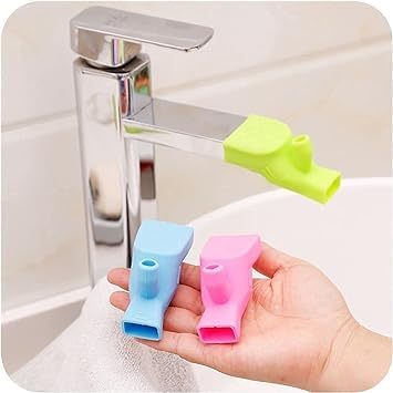 APURK 2 in 1 Faucet Extender Kitchen Water Tap Extension,Tooth Brushing Gargle Hand Washing Extender Bathroom Kitchen Sink Silicone Faucet Extender Accessories (Pack of 3) Multicolor-image-6