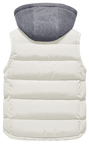 Pursky Girl's And Boy's Warm Puffer Vest Coat Water Resistant Sleeveless Jacket With Detachable Hood For 6-14Y #TOP1