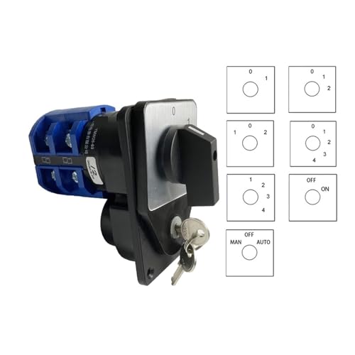 Selector de circuito bipolar plateado YMW26-63 de alta conductividad con llave de corte 2