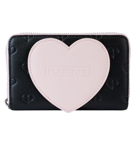 Loungefly Blackpink All Over Print Heart Faux Leather Zip Around Wallet