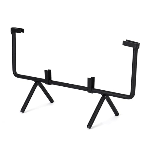 Milltown Merchants 8" Square Metal Display Stand - Fused Glass Art Base - Plate Stand / Plate Holder - Square Display Stand (1 Pack)