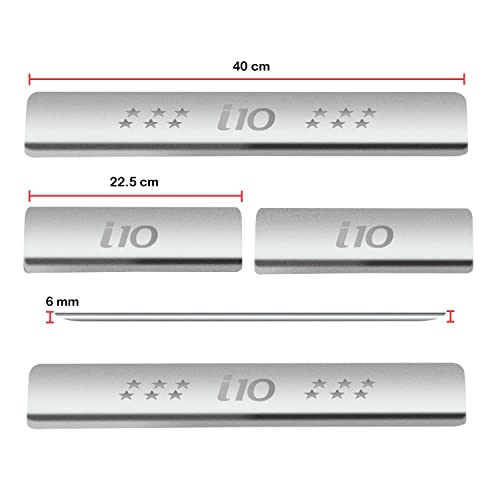 Image of Door Sill /Foot Step Stainless Steel Plates with NIOS (Set of 4 Pcs)