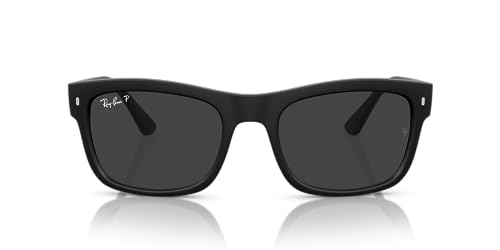 Ray-Ban RB4428F Square Polarized Sunglasses for Men for Women, Matte Black - image 1