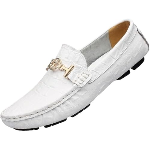 Men’s Formal Shoes PU Leather Slip-On Pointed Toe Anti-Slip Business Dress Shoes for Office & Wedding