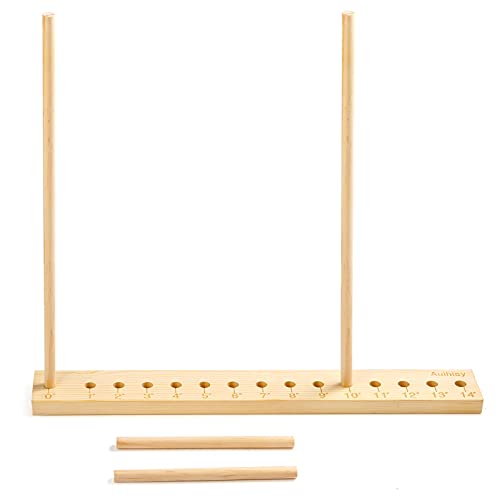 Auihiay 14 Sizes Adjustable Wood Balloon Sizer Ruler - Measurement Tool for Balloon Decorations, Arches, Columns, Rings, Towers (0-14 Inch) by Auihiay - Used condition - US$12.85