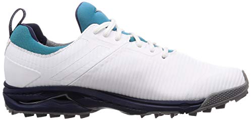 [ミズノ] ゴルフシューズ ウエーブケイデンス スパイクレス 3E メンズ ホワイト×サックス 25.5 cm 6枚目