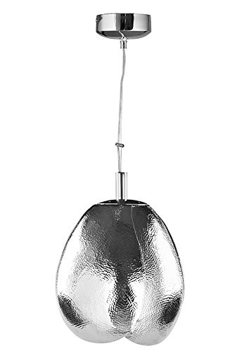 Plafonnier suspendu Fink en aluminium argenté nickelé H40 cm