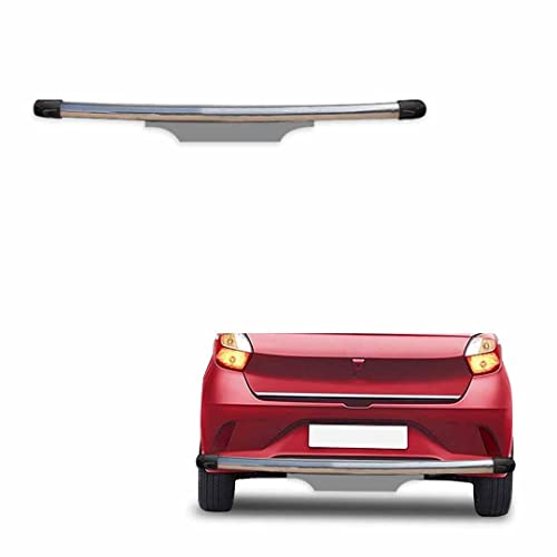 Image of Stainless Steel High Gloss Safety Rear Bumper Protector Sutaible for Hyundai Grand i10 Nios