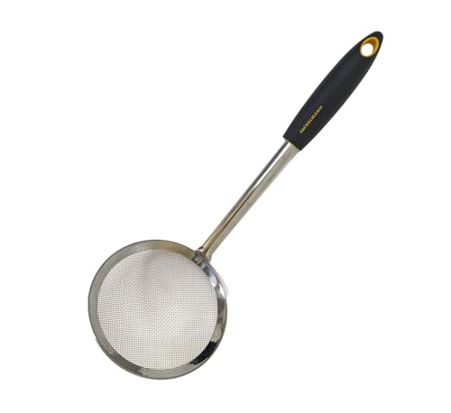 Fackelmann Soft Schaumlöffel aus Mesh, Edelstahl und Polypropylengriff mit weicher Haptik, rutschfest und ergonomisch, geeignet zum Braten und...