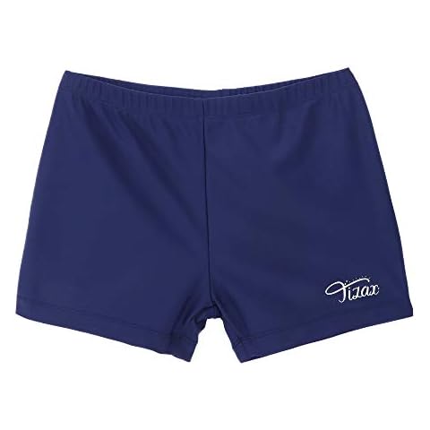 TIZAX Boy's Swimming Boxers Kids Aquashorts UPF 50+ Swim Trunks for Little & Junior Boy Navyblue 6 Years Cover