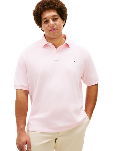 Image of Tommy Hilfiger Men's Short Sleeve Polo Shirts in Regular Fit With Stretch and Organic Pique Cotton