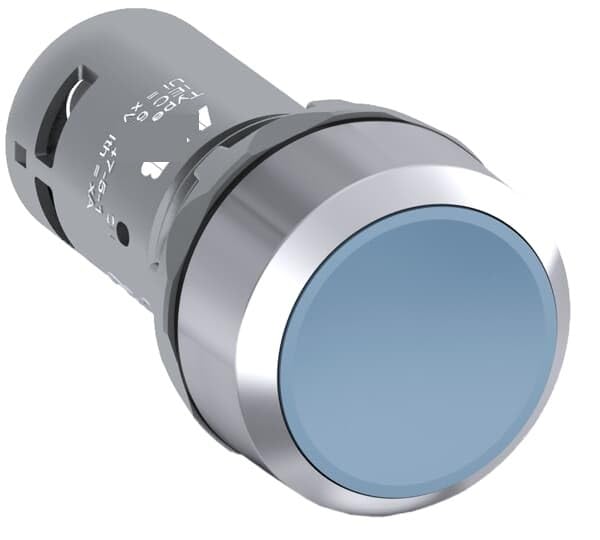NURII Pulsador Compacto - Mantenido - Empotrado - Azul, CP2-30L-20 10010912 1SFA619101R3024, Sin iluminación - Plástico Cromado - 2NO