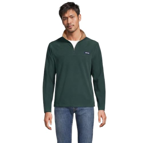 Image of Lands' End Men's Anyweather Fleece Quarter Zip Pullover